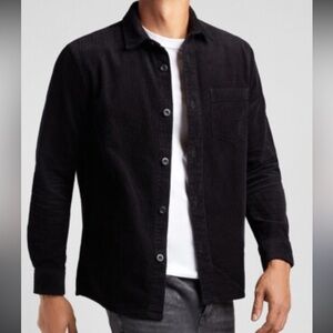 NWOT! EXPRESS BLACK SOLID STRETCH CORDUROY SHIRT